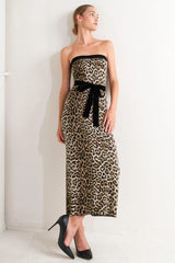 WILD ROMANCE LEOPARD KNIT MIDI DRESS - Flying Tomato - Flyclothing LLC