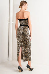 WILD ROMANCE LEOPARD KNIT MIDI DRESS - Flying Tomato - Flyclothing LLC