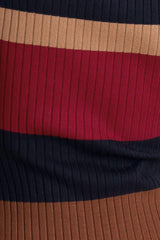 FALL RHYTHM COLOR BLOCKED MIDI SWEATER DRESS - Flying Tomato - Flyclothing LLC