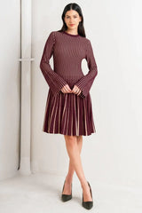 VERTICAL GRACE SWEATER MINI DRESS - Flying Tomato - Flyclothing LLC