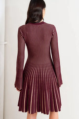 VERTICAL GRACE SWEATER MINI DRESS - Flying Tomato - Flyclothing LLC