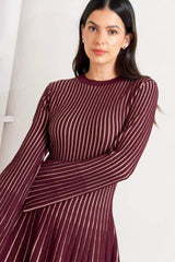 VERTICAL GRACE SWEATER MINI DRESS - Flying Tomato - Flyclothing LLC