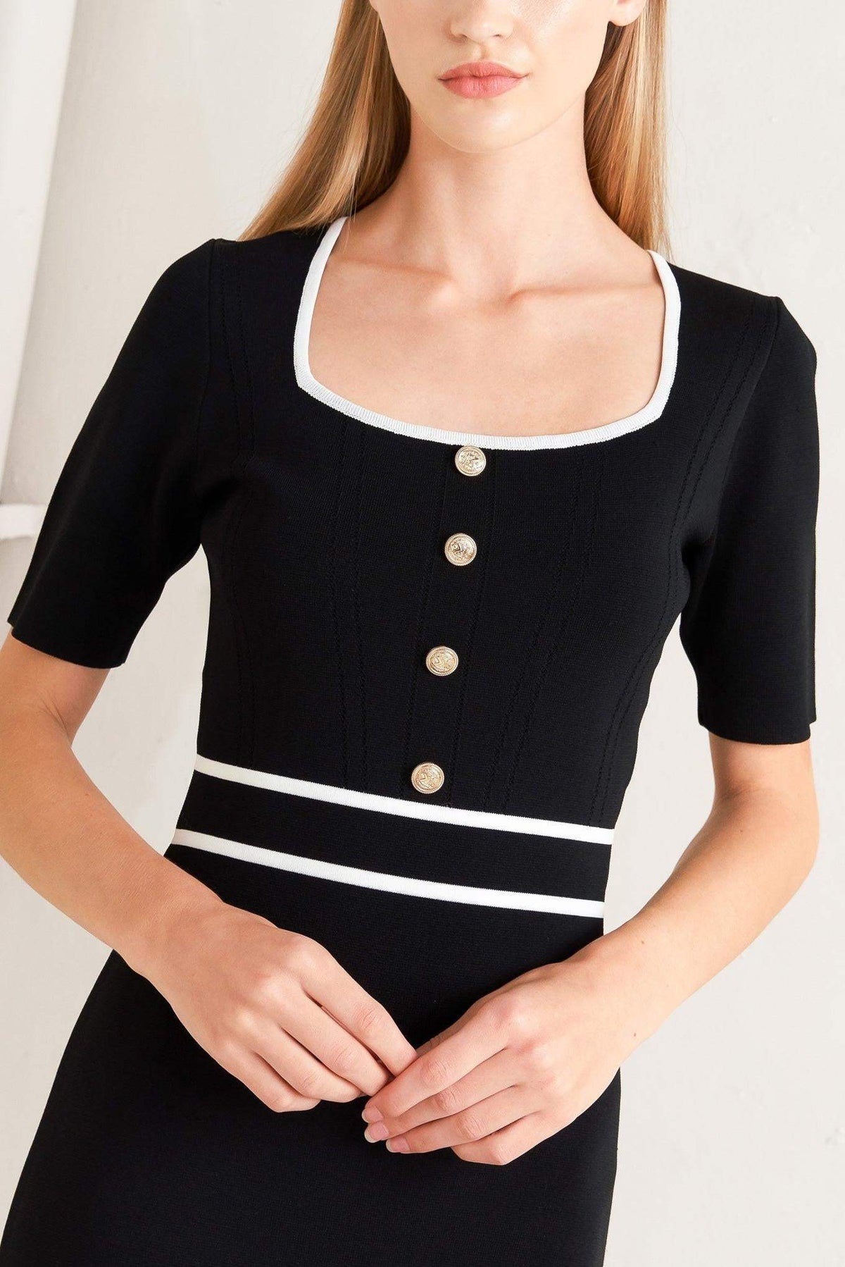ELEGANT FRAME SWEATER KNIT MIDI DRESS - Flying Tomato - Flyclothing LLC