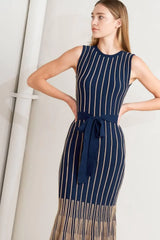 SMOOTH WEIGHTED FEEL KNIT MIDI DRESS - Flying Tomato - Flyclothing LLC