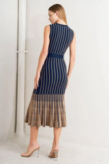 SMOOTH WEIGHTED FEEL KNIT MIDI DRESS - Flying Tomato - Flyclothing LLC