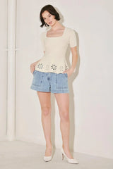 SUMMER CRUSH EDIT SWEATER KNIT TOP - Flying Tomato - Flyclothing LLC