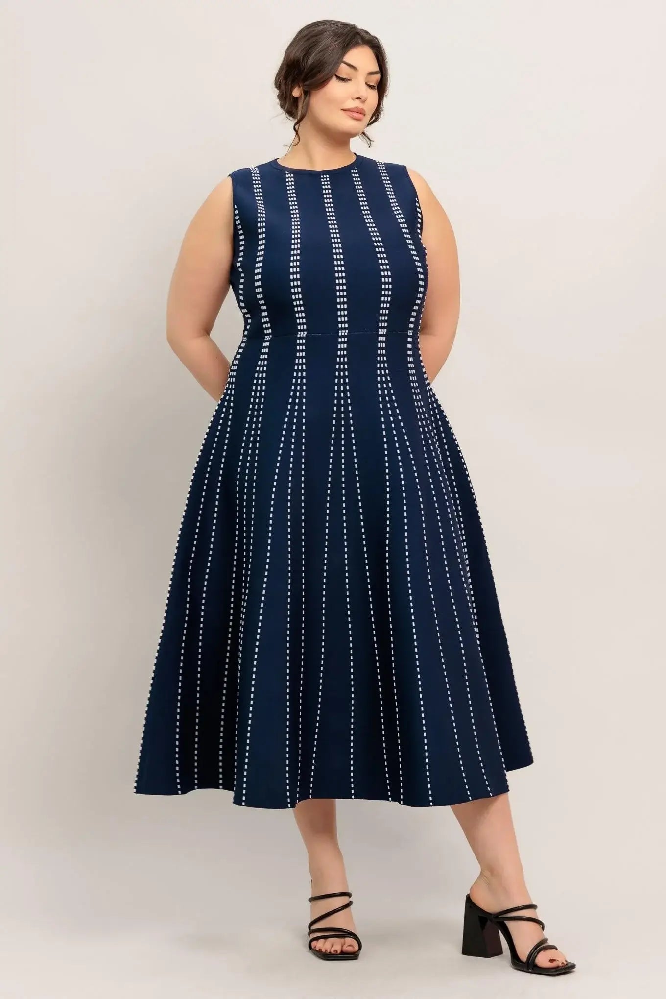 PERFECTLY POISED JACQUARD SWEATER MIDI DRESS - Flying Tomato - Flyclothing LLC