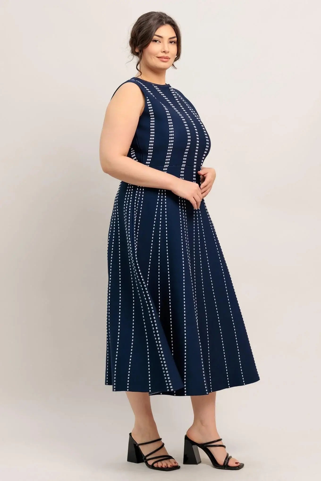 PERFECTLY POISED JACQUARD SWEATER MIDI DRESS - Flying Tomato - Flyclothing LLC