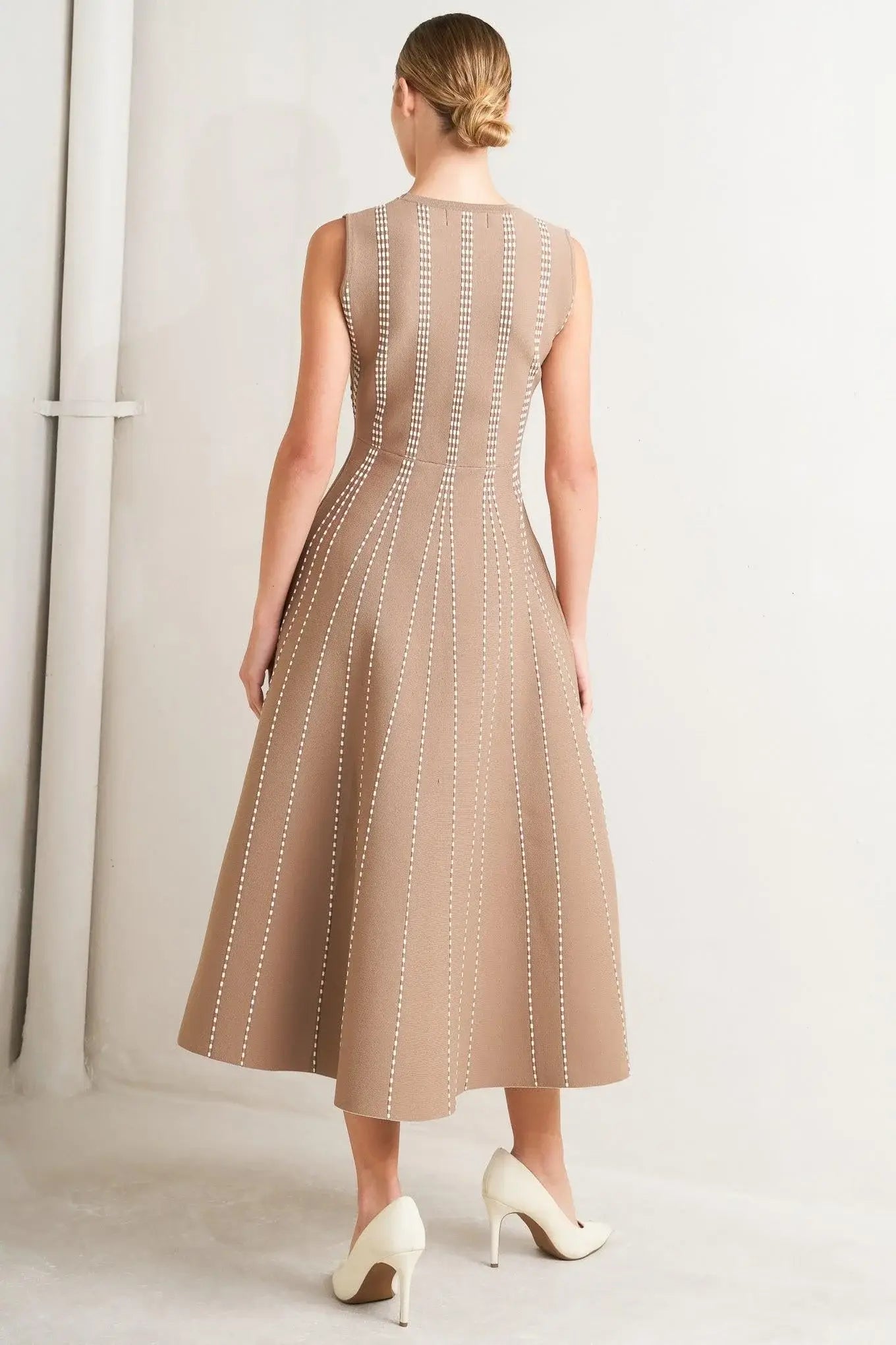 PERFECTLY POISED JACQUARD SWEATER MIDI DRESS - Flying Tomato - Flyclothing LLC