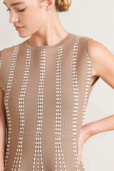 PERFECTLY POISED JACQUARD SWEATER MIDI DRESS - Flying Tomato - Flyclothing LLC