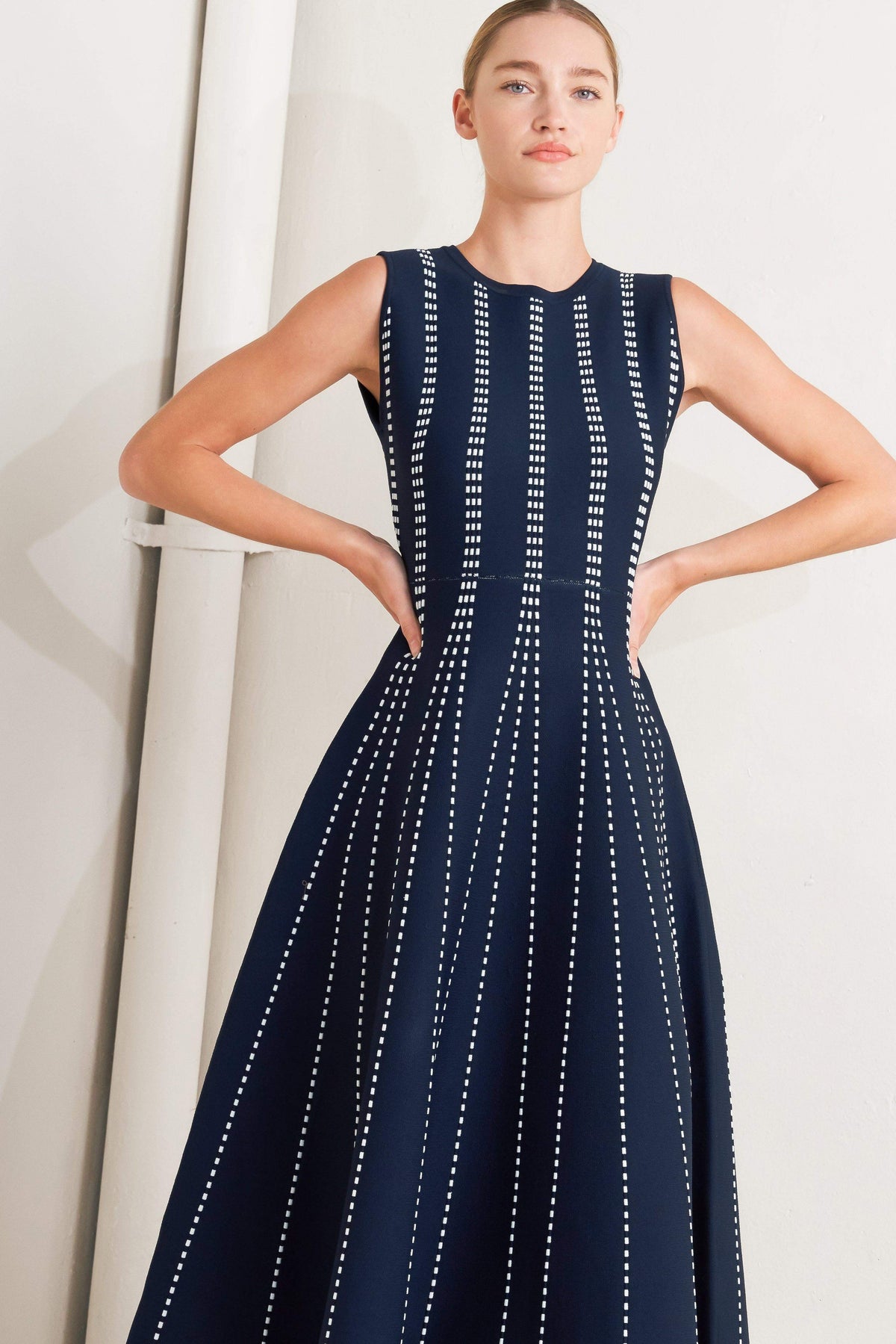 PERFECTLY POISED JACQUARD SWEATER MIDI DRESS - Flying Tomato - Flyclothing LLC