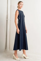 PERFECTLY POISED JACQUARD SWEATER MIDI DRESS - Flying Tomato - Flyclothing LLC