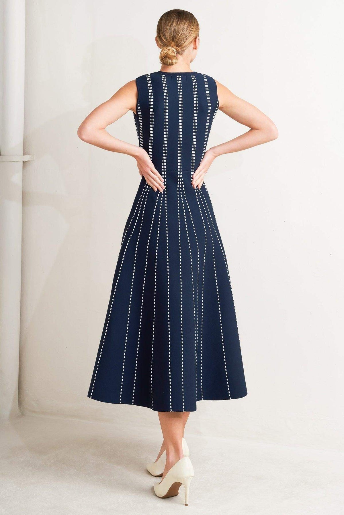 PERFECTLY POISED JACQUARD SWEATER MIDI DRESS - Flying Tomato - Flyclothing LLC