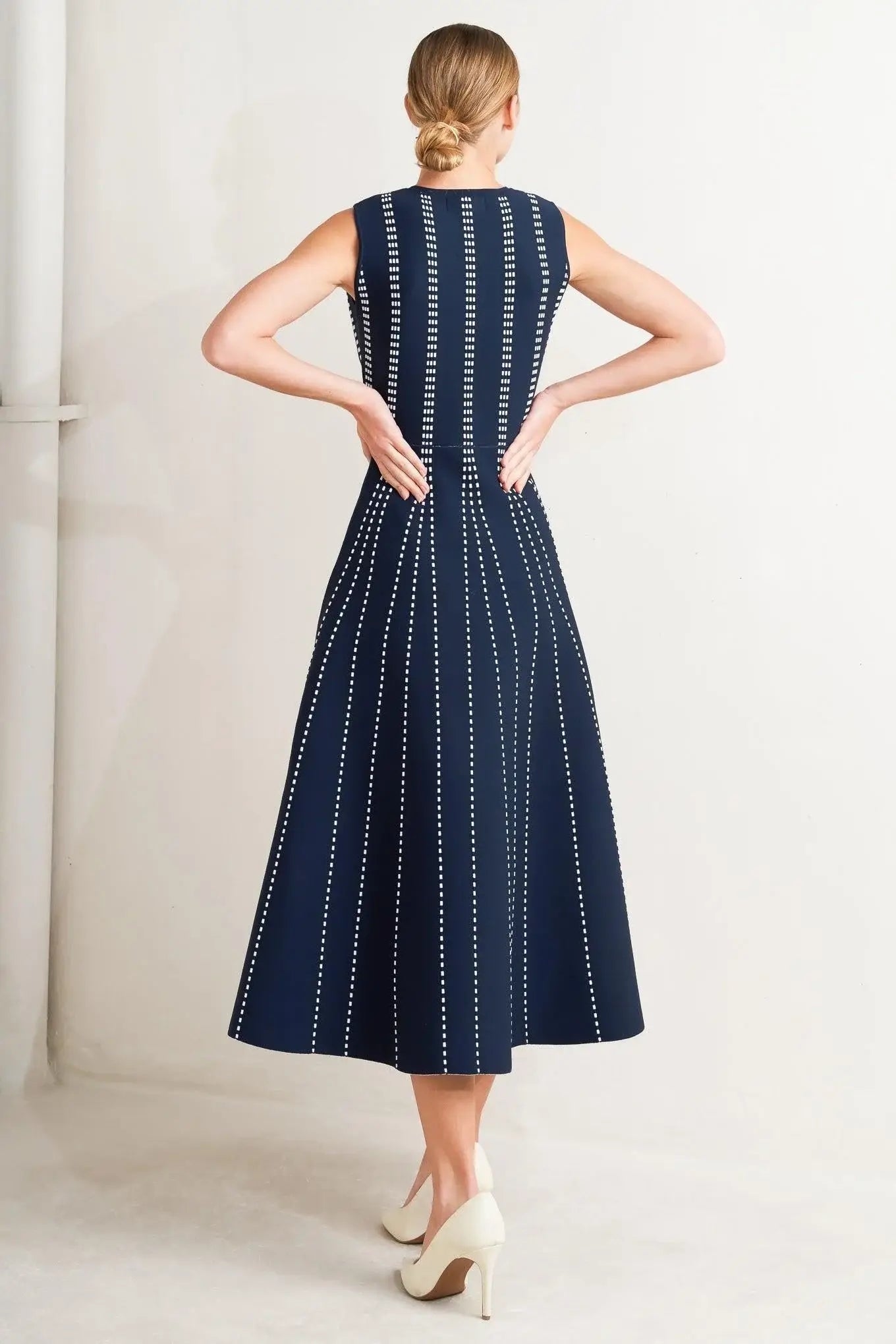 PERFECTLY POISED JACQUARD SWEATER MIDI DRESS - Flying Tomato - Flyclothing LLC