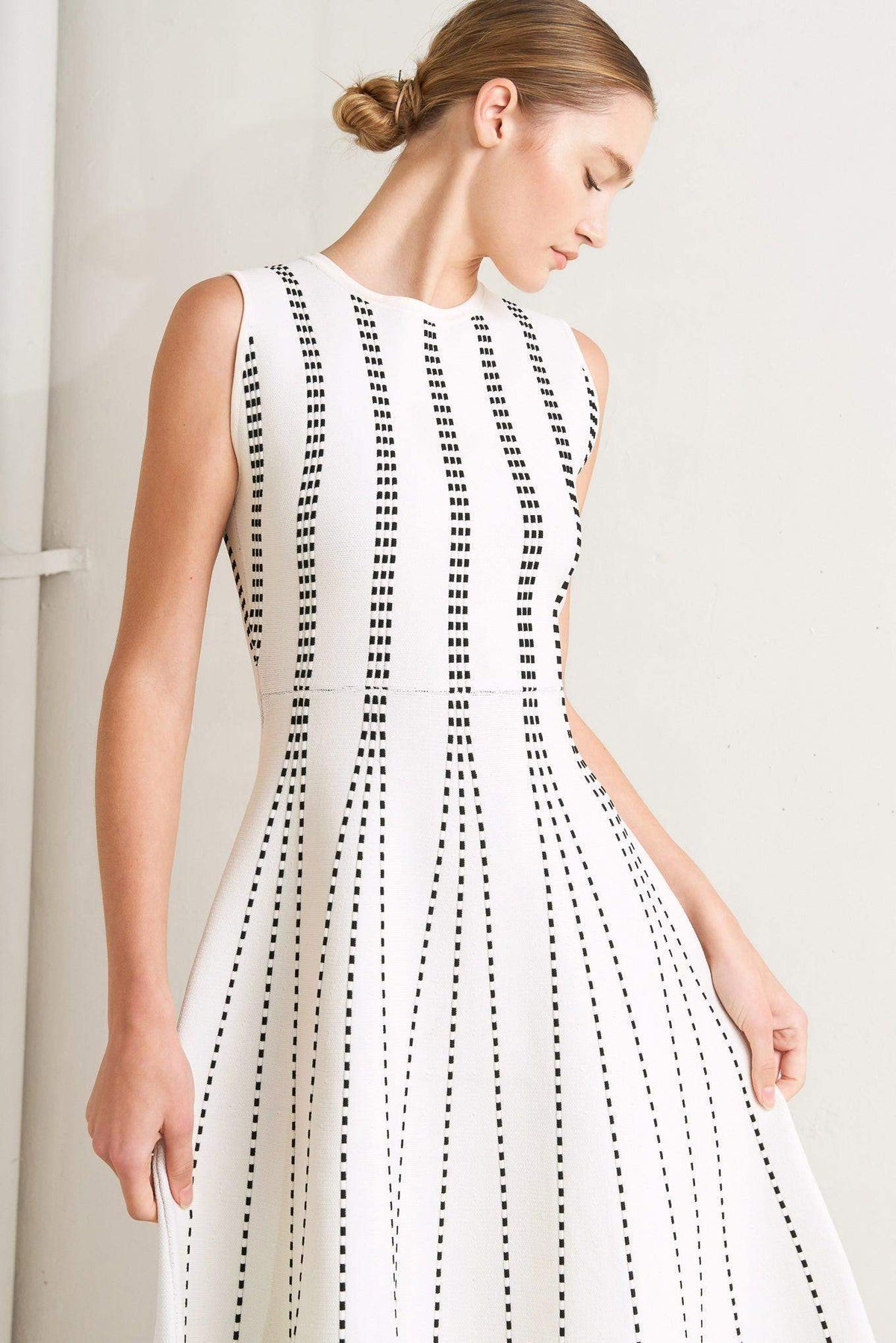 PERFECTLY POISED JACQUARD SWEATER MIDI DRESS - Flying Tomato - Flyclothing LLC