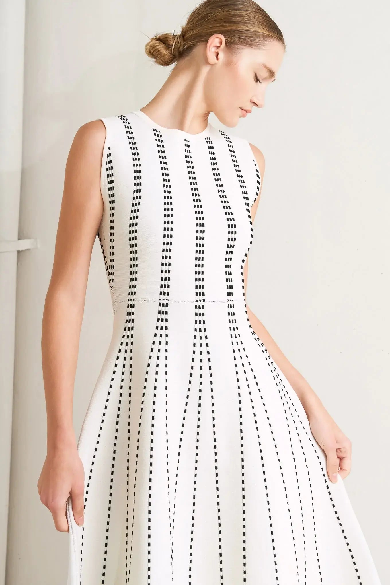 PERFECTLY POISED JACQUARD SWEATER MIDI DRESS - Flying Tomato - Flyclothing LLC