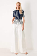 EASY SUMMER STRIPE SWEATER KNIT TOP - Flying Tomato - Flyclothing LLC