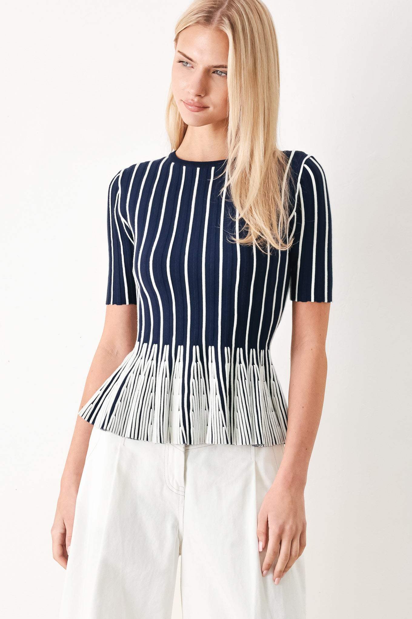 EASY SUMMER STRIPE SWEATER KNIT TOP - Flying Tomato - Flyclothing LLC