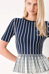 EASY SUMMER STRIPE SWEATER KNIT TOP - Flying Tomato - Flyclothing LLC
