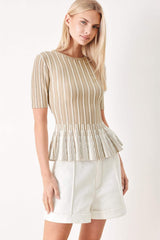 EASY SUMMER STRIPE SWEATER KNIT TOP - Flying Tomato - Flyclothing LLC