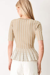 EASY SUMMER STRIPE SWEATER KNIT TOP - Flying Tomato - Flyclothing LLC