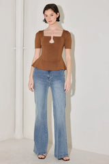 GOLDEN GLOW MOMENT SWEATER TOP - Flying Tomato - Flyclothing LLC