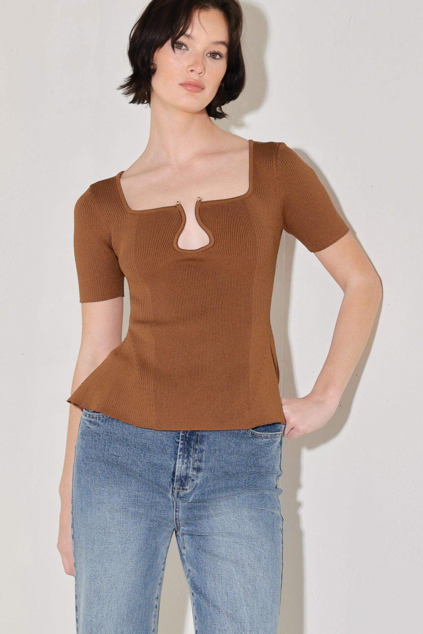 GOLDEN GLOW MOMENT SWEATER TOP - Flying Tomato - Flyclothing LLC