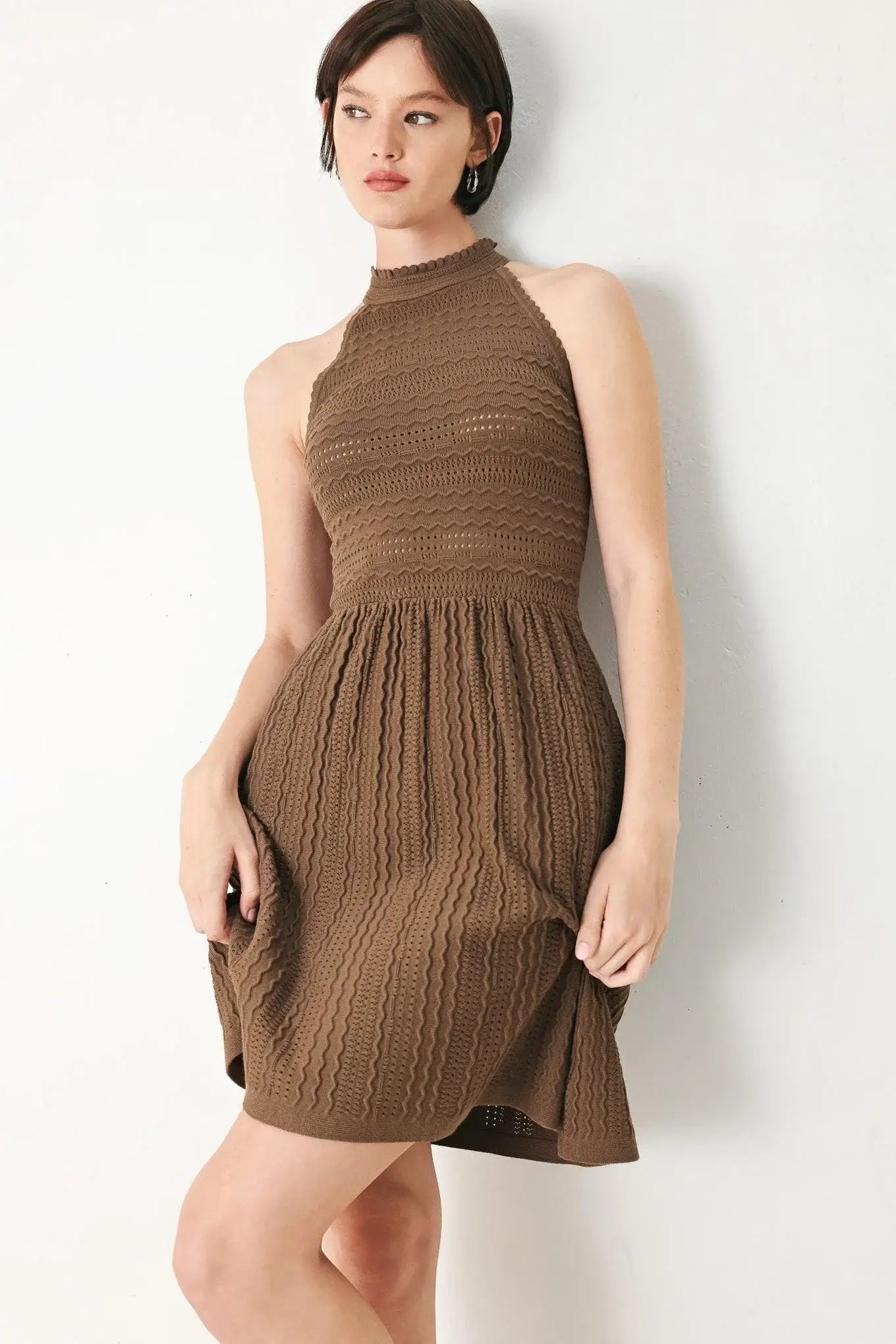 SWEET LATTE SWEATER KNIT MINI DRESS - Flying Tomato - Flyclothing LLC
