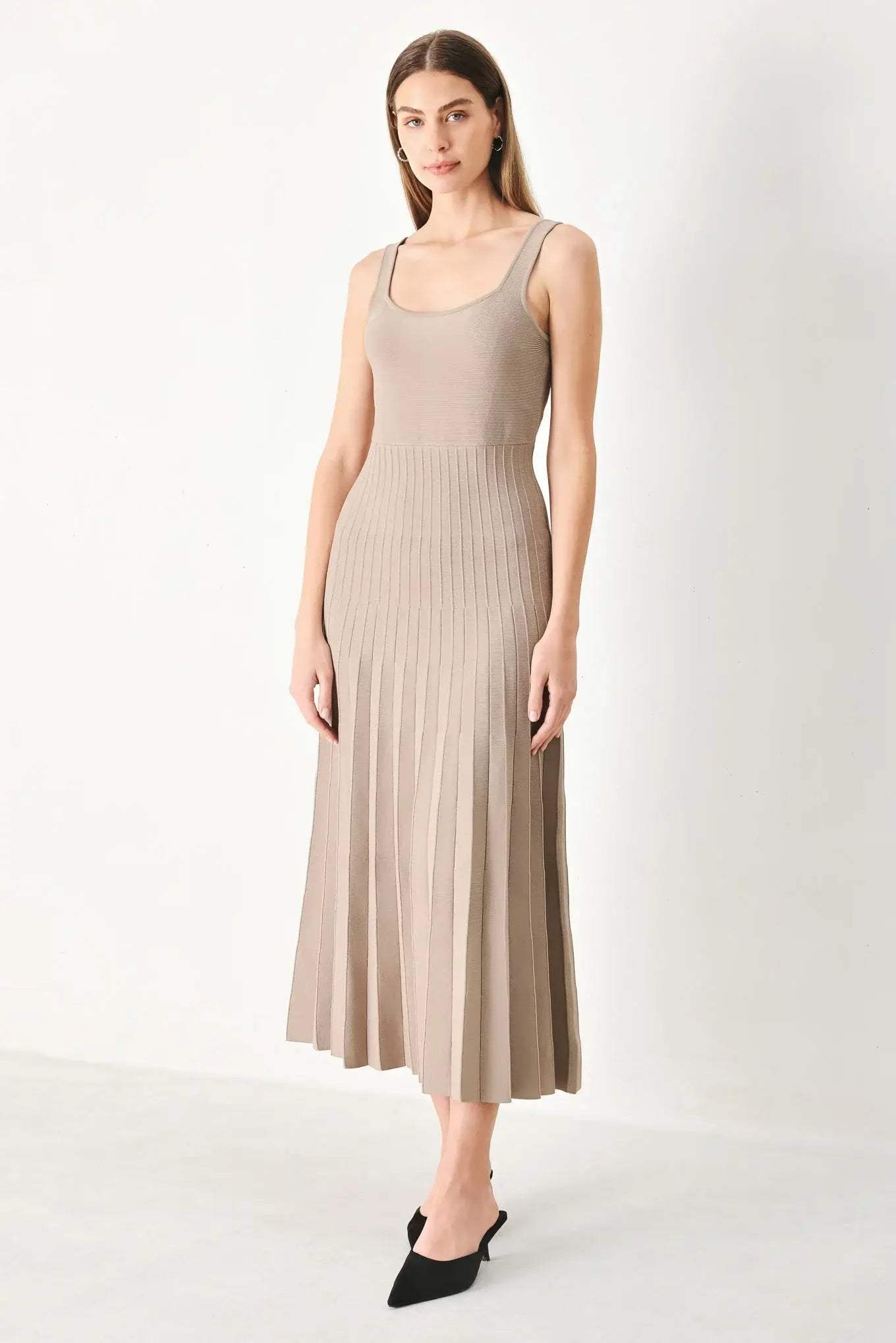 MONO FORM SWEATER KNIT MIDI DRESS - Flying Tomato - Flyclothing LLC