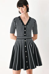 BLACK PARLOR MELODY SWEATER MINI DRESS