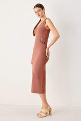 MODERN BLOOM SWEATER MIDI DRESS