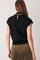 AMBERGLOW SOFT KNIT SCARF SWEATER KNIT TOP