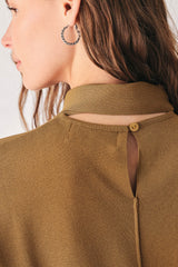 AMBERGLOW SOFT KNIT SCARF SWEATER KNIT TOP