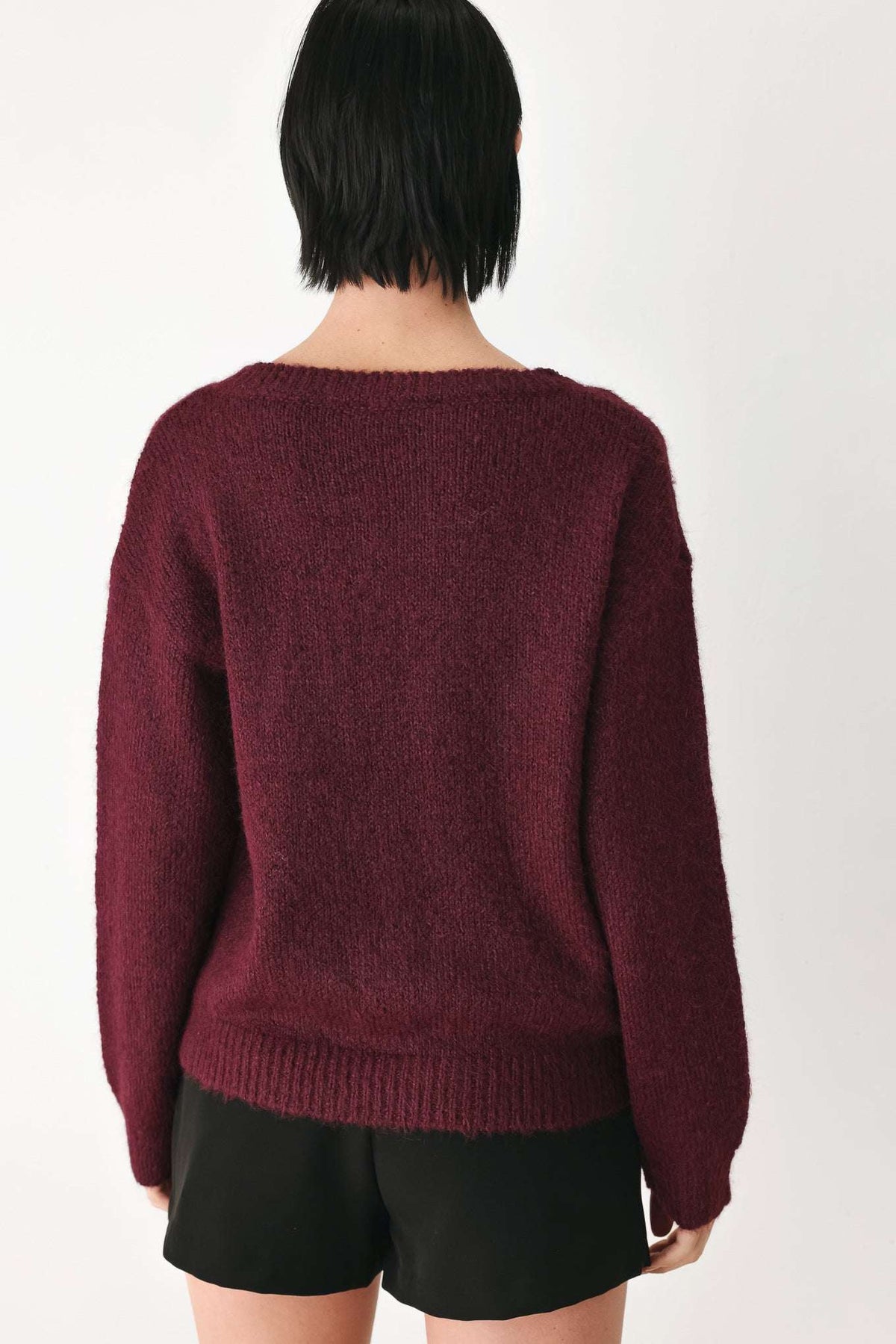 FIRESIDE CHARM CINCHED NECK SWEATER