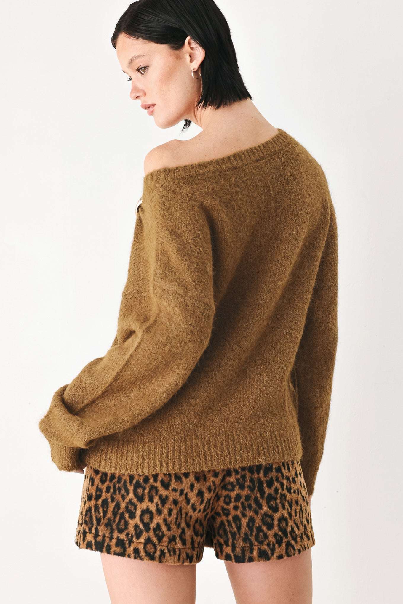 FIRESIDE CHARM CINCHED NECK SWEATER