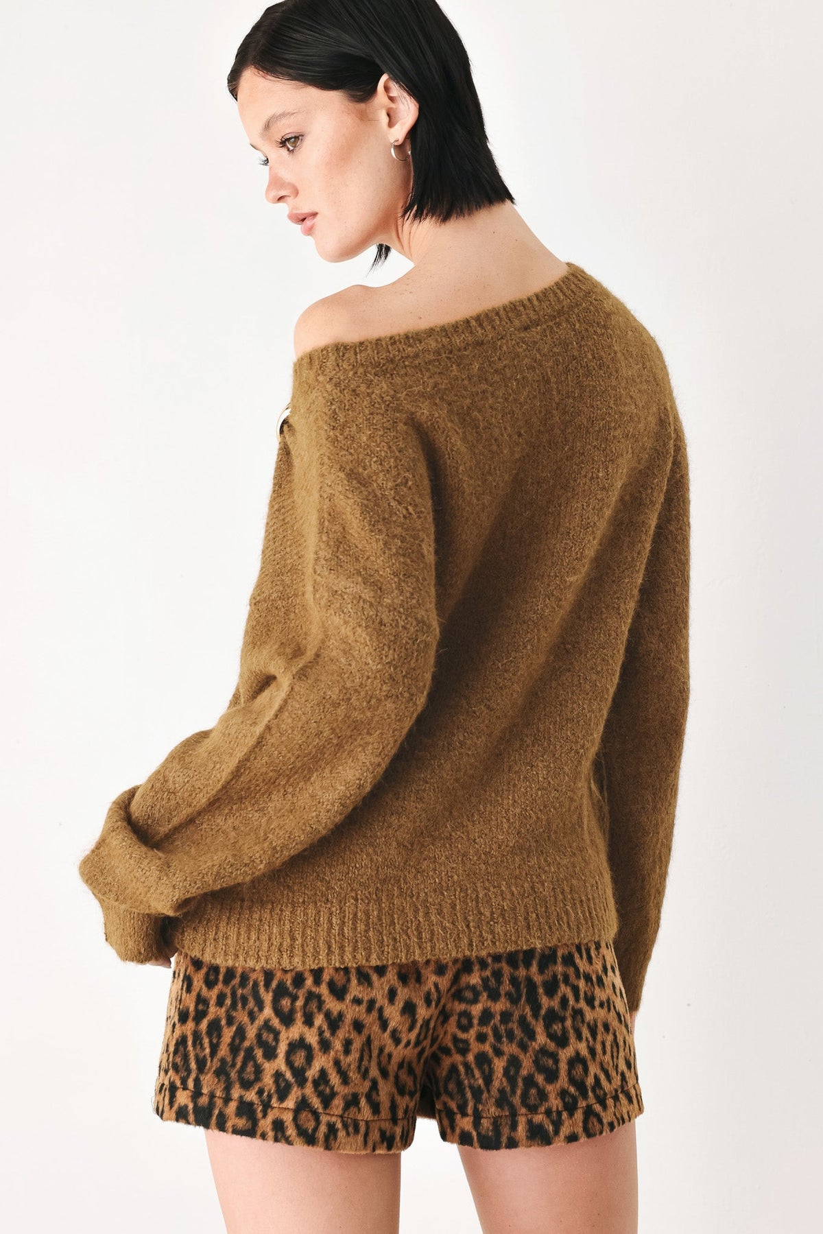 FIRESIDE CHARM CINCHED NECK SWEATER - Flying Tomato - Flyclothing LLC