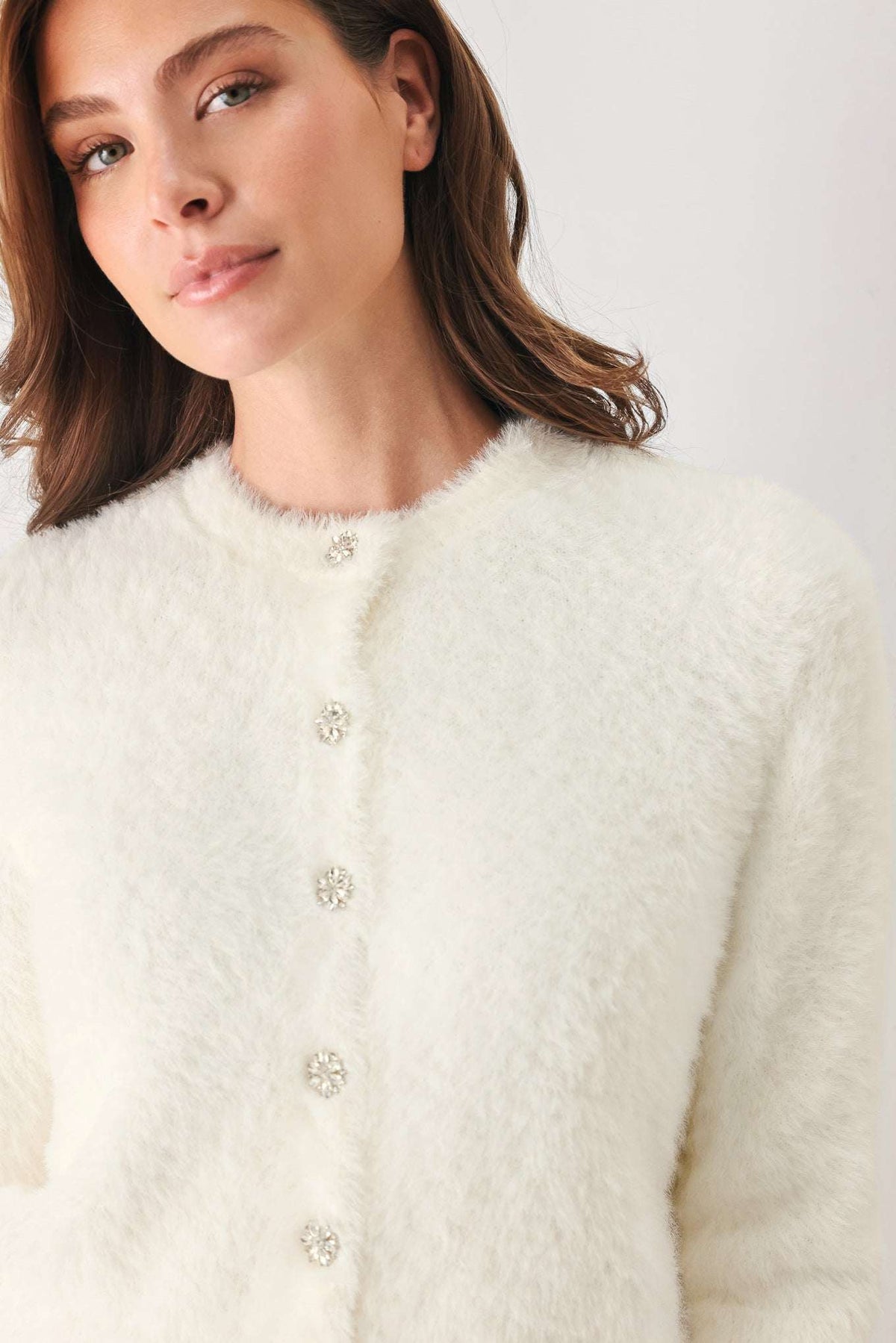 CAMEL CLASSIC CAMEL/OFF WHITE ELBOW-SLEEVE CARDIGAN - Flying Tomato - Flyclothing LLC