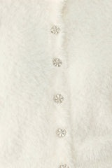 CAMEL CLASSIC CAMEL/OFF WHITE ELBOW-SLEEVE CARDIGAN