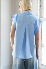 MUCH TO CELEBRATE POPLIN TOP - Flying Tomato - Flyclothing LLC