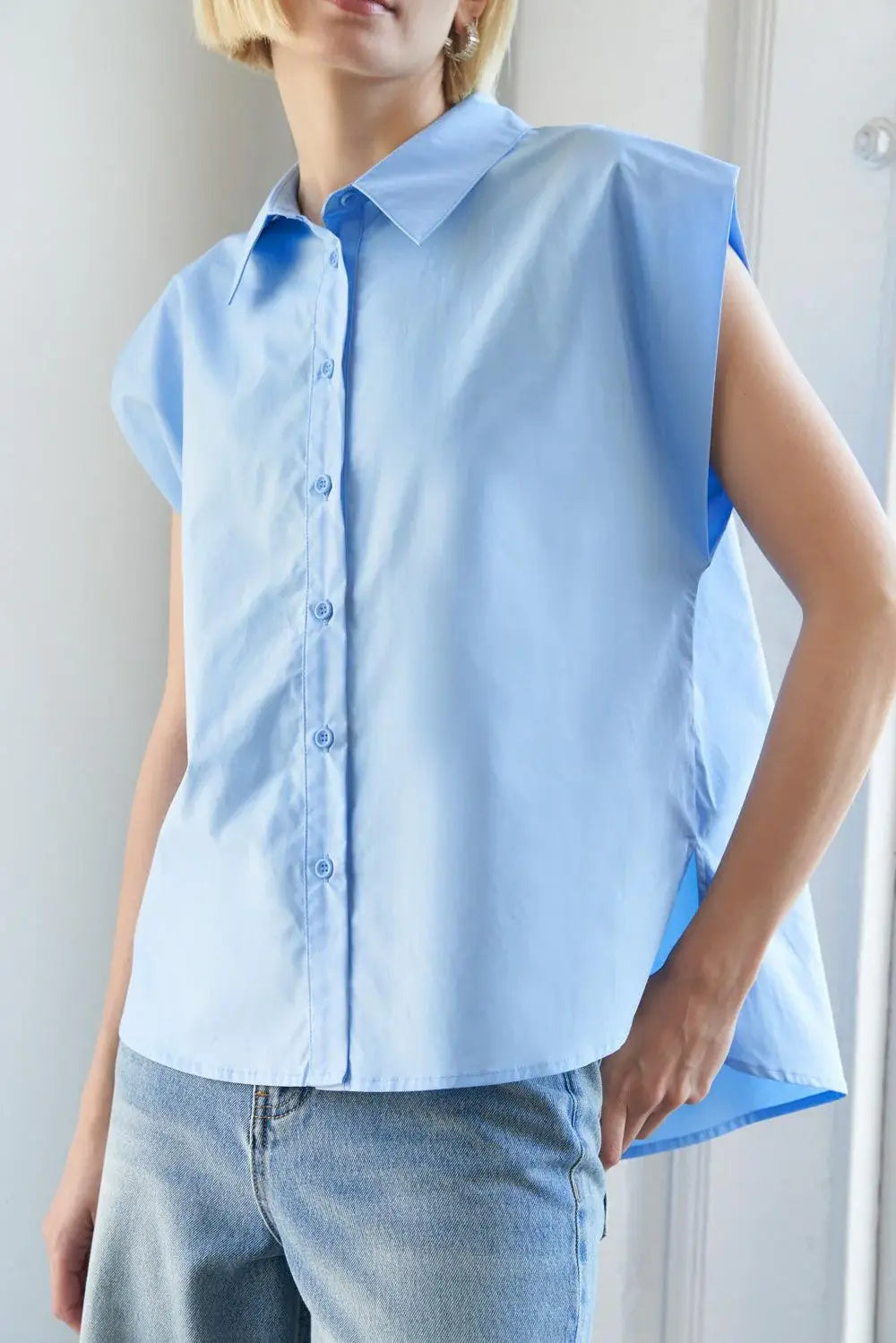 MUCH TO CELEBRATE POPLIN TOP - Flying Tomato - Flyclothing LLC
