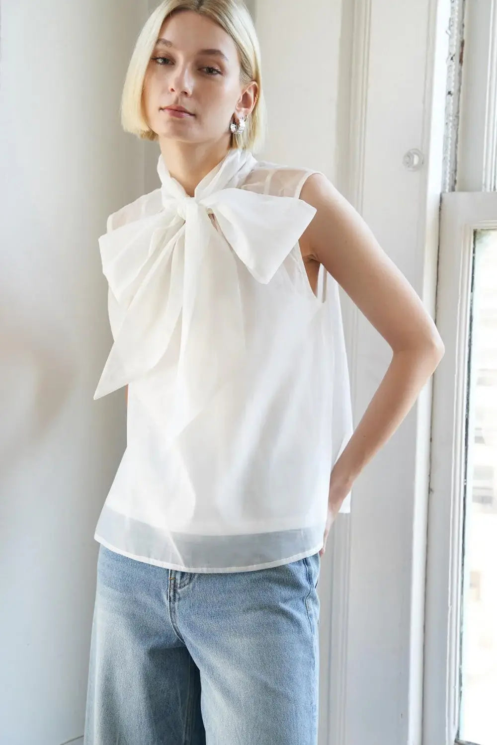 SHINE FOR US ORGANZA TOP - Flying Tomato - Flyclothing LLC