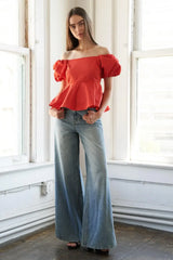 STUNNING GLORY WOVEN TOP - Flying Tomato - Flyclothing LLC