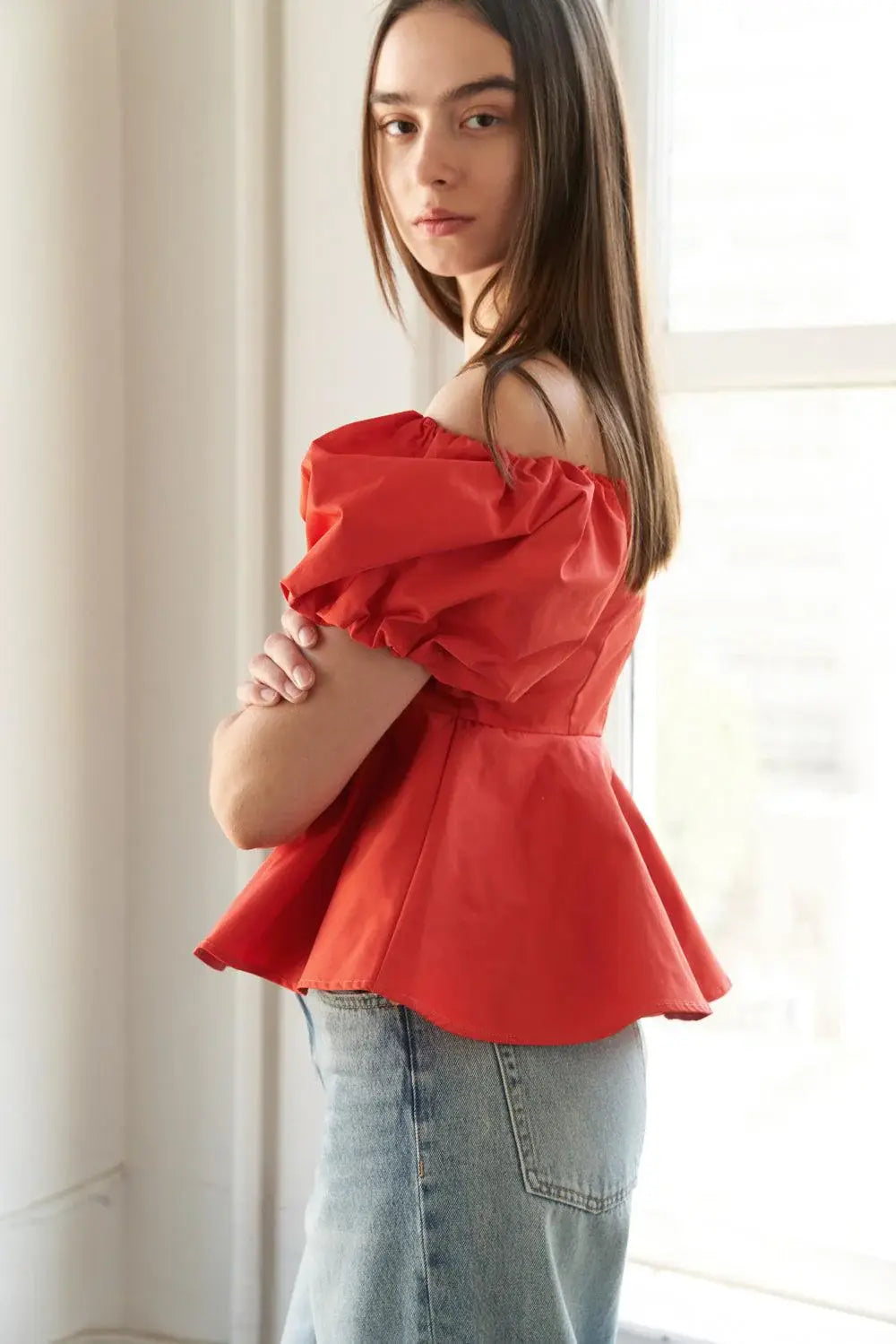 STUNNING GLORY WOVEN TOP - Flying Tomato - Flyclothing LLC