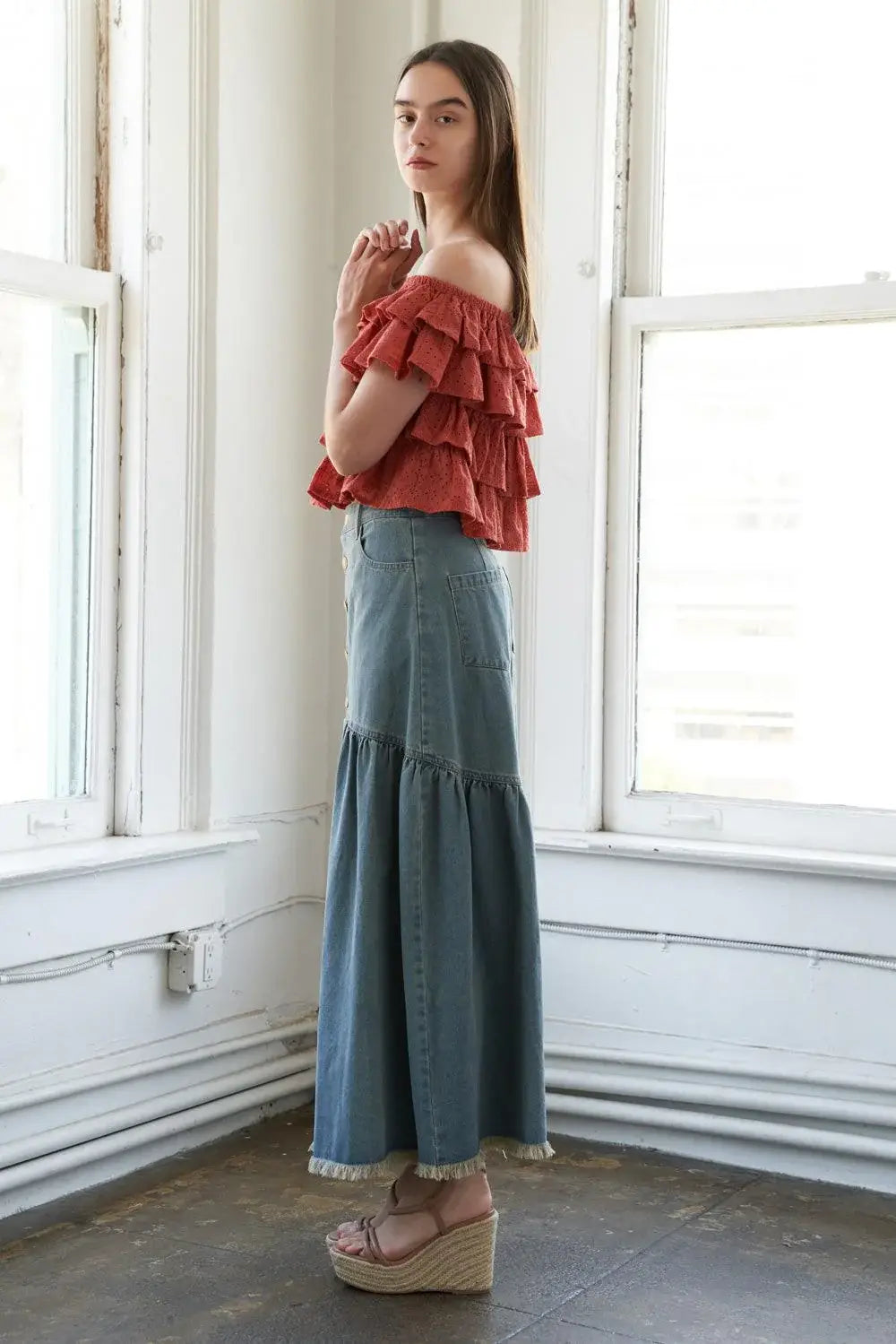 LOVELY EXISTENCE OFF SHOULDER TOP - Flying Tomato - Flyclothing LLC