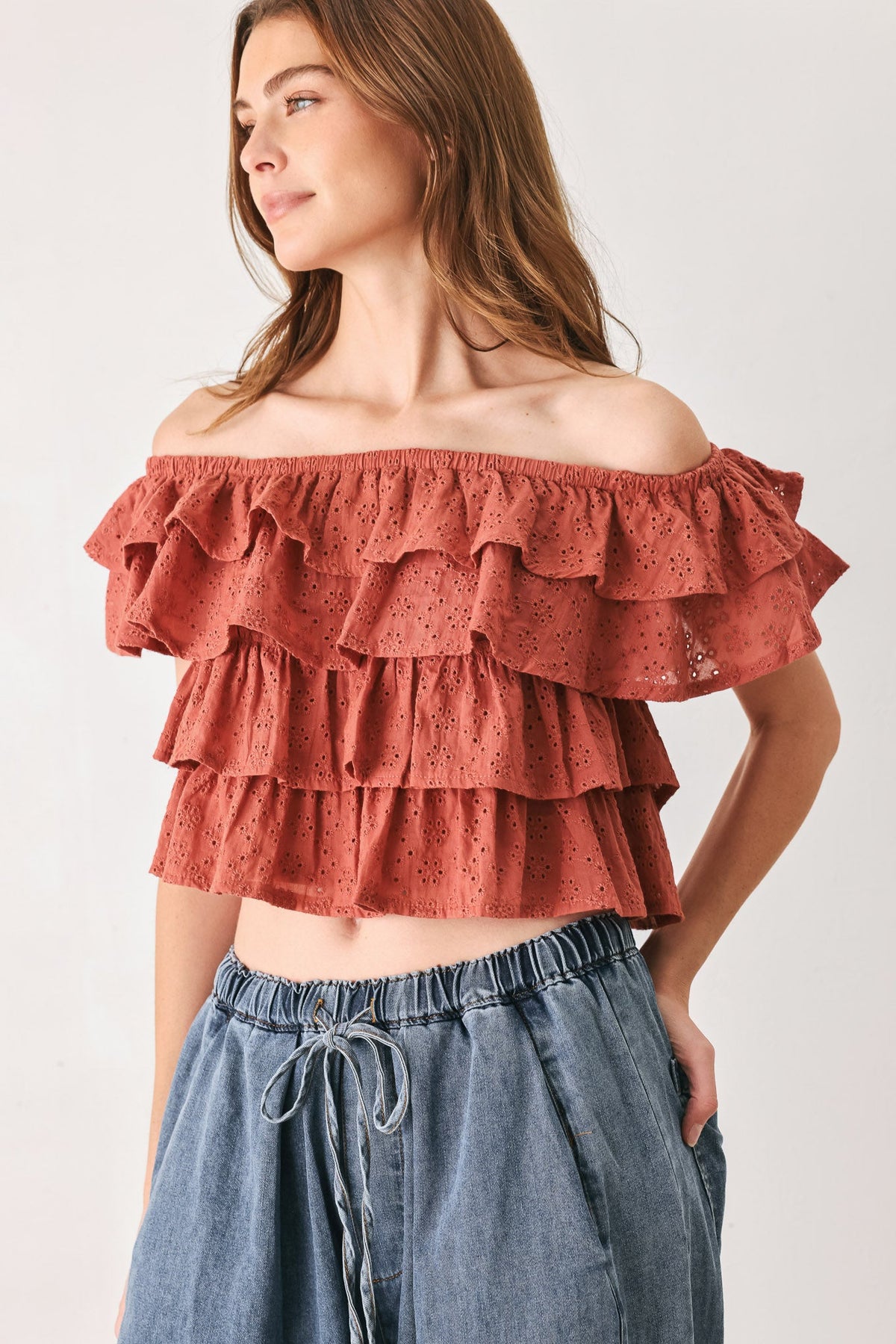 LOVELY EXISTENCE OFF SHOULDER TOP - Flying Tomato - Flyclothing LLC