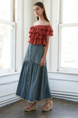 LOVELY EXISTENCE OFF SHOULDER TOP - Flying Tomato - Flyclothing LLC