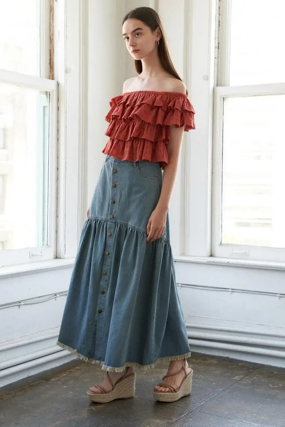 LOVELY EXISTENCE OFF SHOULDER TOP - Flying Tomato - Flyclothing LLC