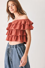 LOVELY EXISTENCE OFF SHOULDER TOP - Flying Tomato - Flyclothing LLC
