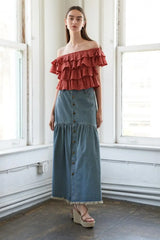 LOVELY EXISTENCE OFF SHOULDER TOP - Flying Tomato - Flyclothing LLC