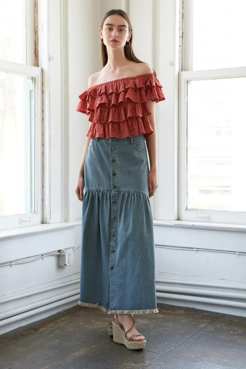 LOVELY EXISTENCE OFF SHOULDER TOP - Flying Tomato - Flyclothing LLC